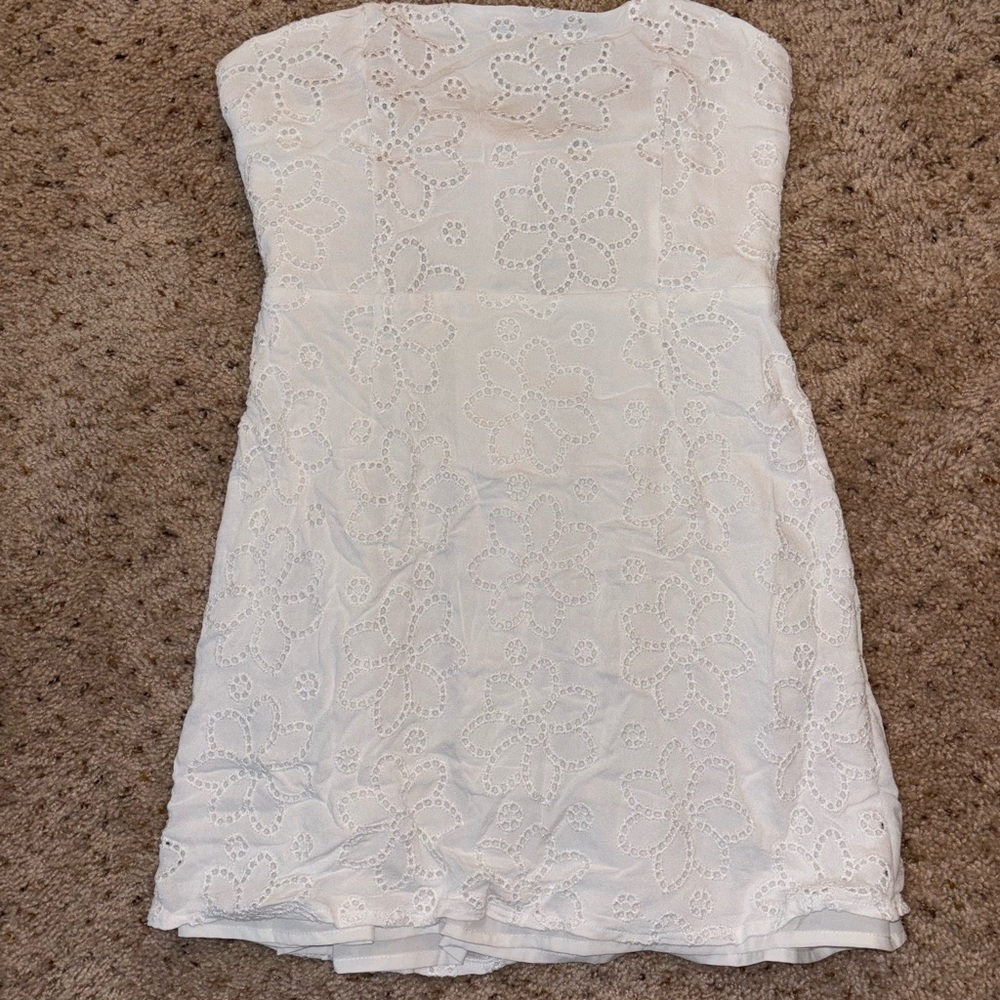 White Strapless Sundress for Brides